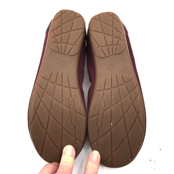 Abeo B.I.O. System tatum Round toe slip on ballet flat shoes purple bow accent 8 - Picture 11 of 11